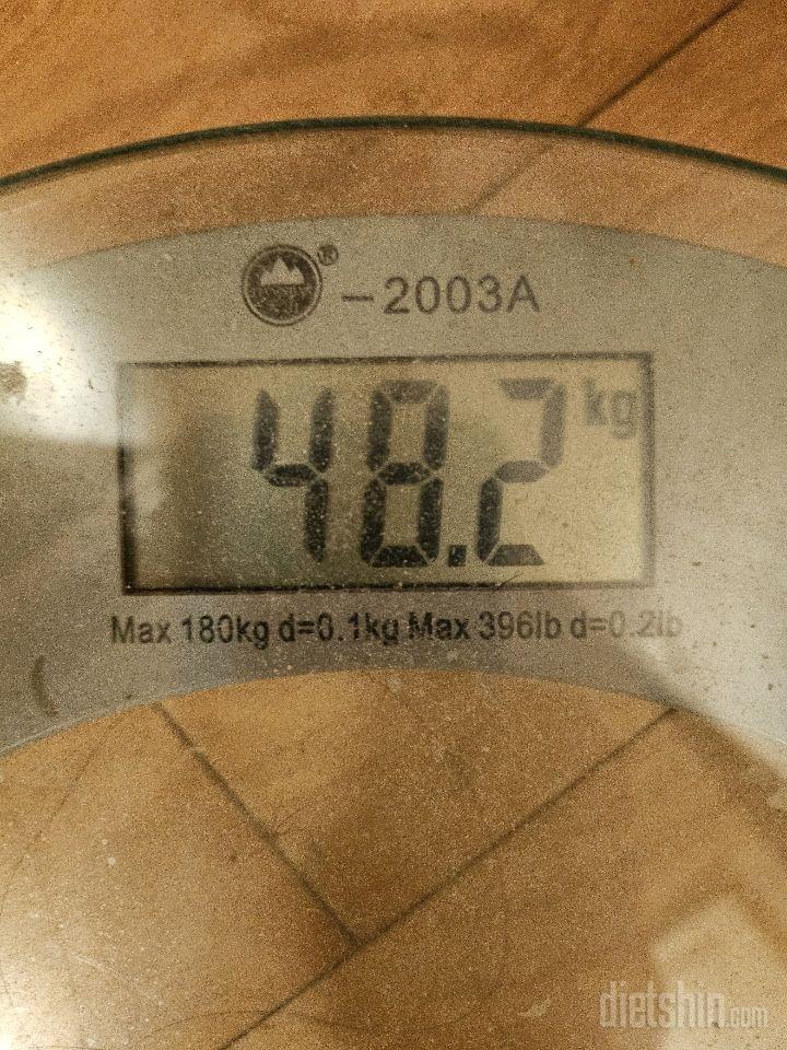 7일 아침 몸무게 재기299일차 성공!