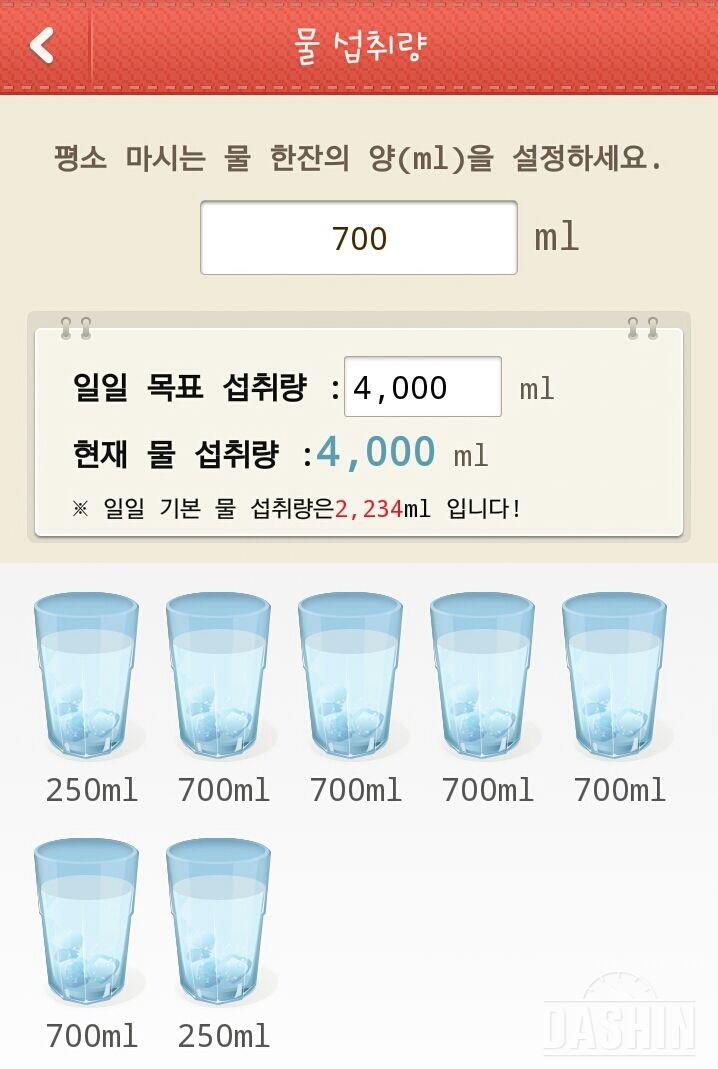 물2L.13일차👗 4000mL