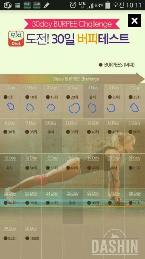 burpees 7day