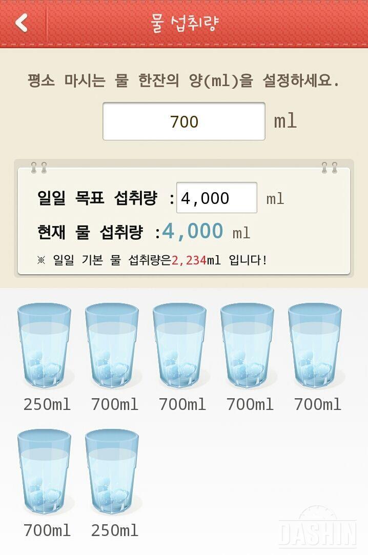 물2L.33일차👗 4000mL