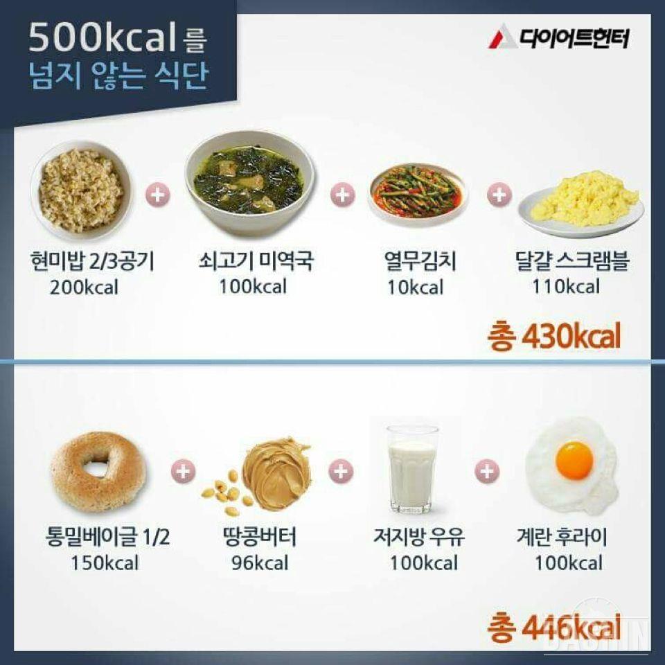 500kcal 미만 식단