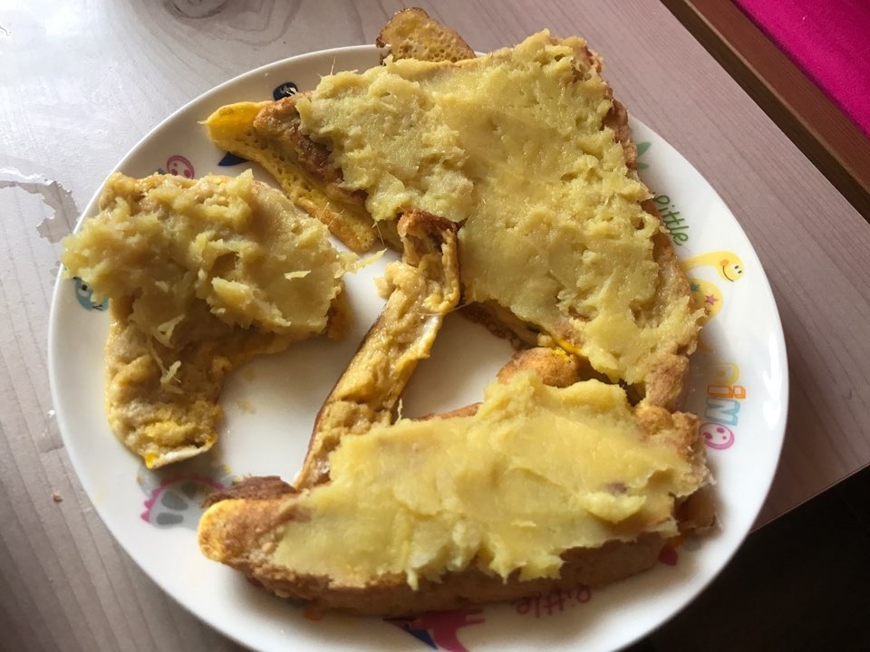[아침 고구마 다섯번째 후기] 고구마 치즈 프렌치 토스트