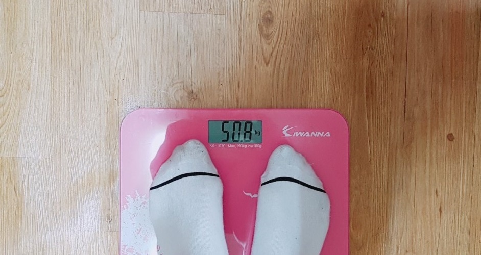 7일간의 체중 기록하기! 끝났어요.