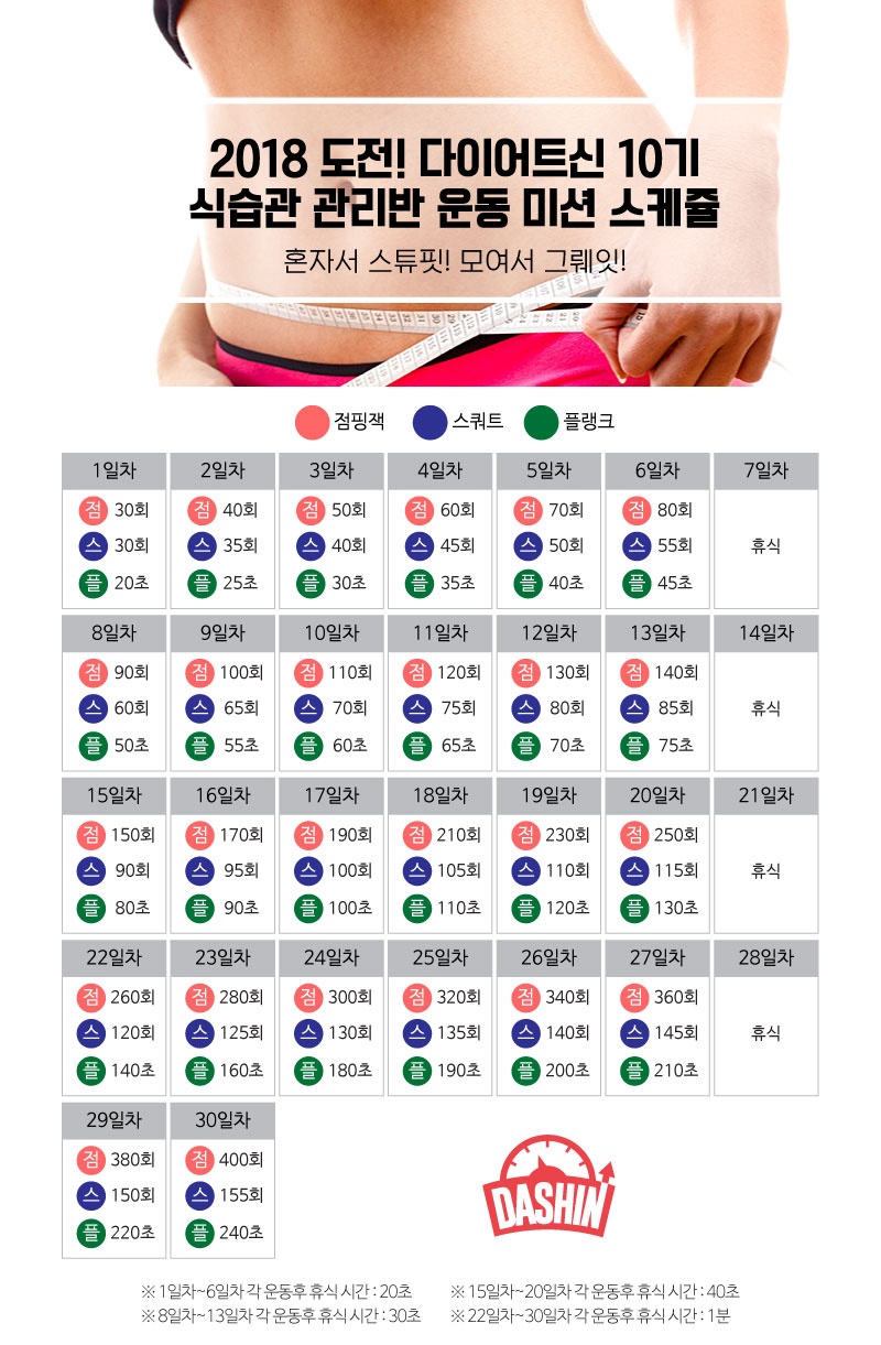 (다신 10기) 식습관 감량반 운동 미션 공개