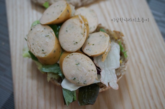 통밀당) 그대로빵으로 만든 닭가슴살 샌드위치 :-d