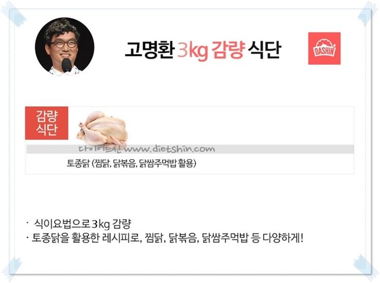 개그맨 고명환 다이어트 식단 (3kg 감량)