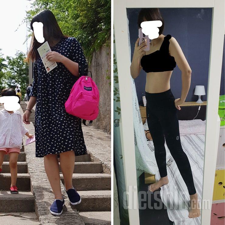 60kg대→50kg대로 진입! 몸매변화 비법!