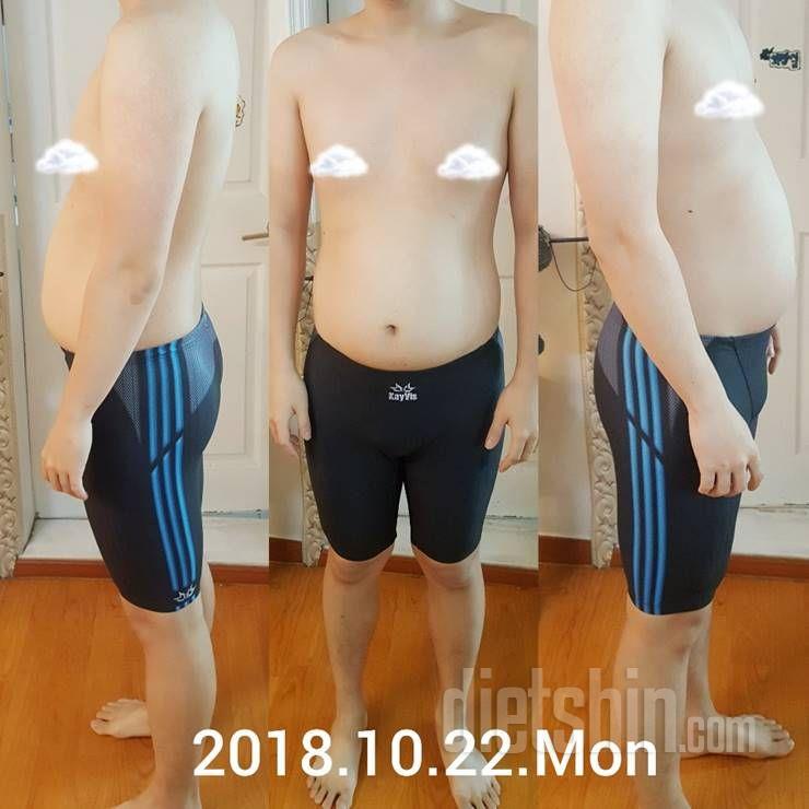 다이어트 한달만에, 80kg대에서 60kg대로!