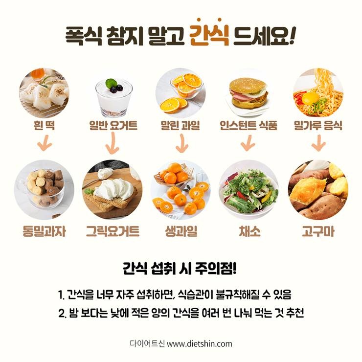 폭식 대신, 간식 드세요!