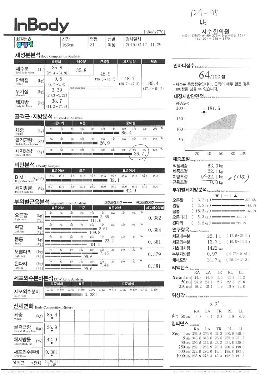 다신 4기 1일차♡ - 인바디측정완료