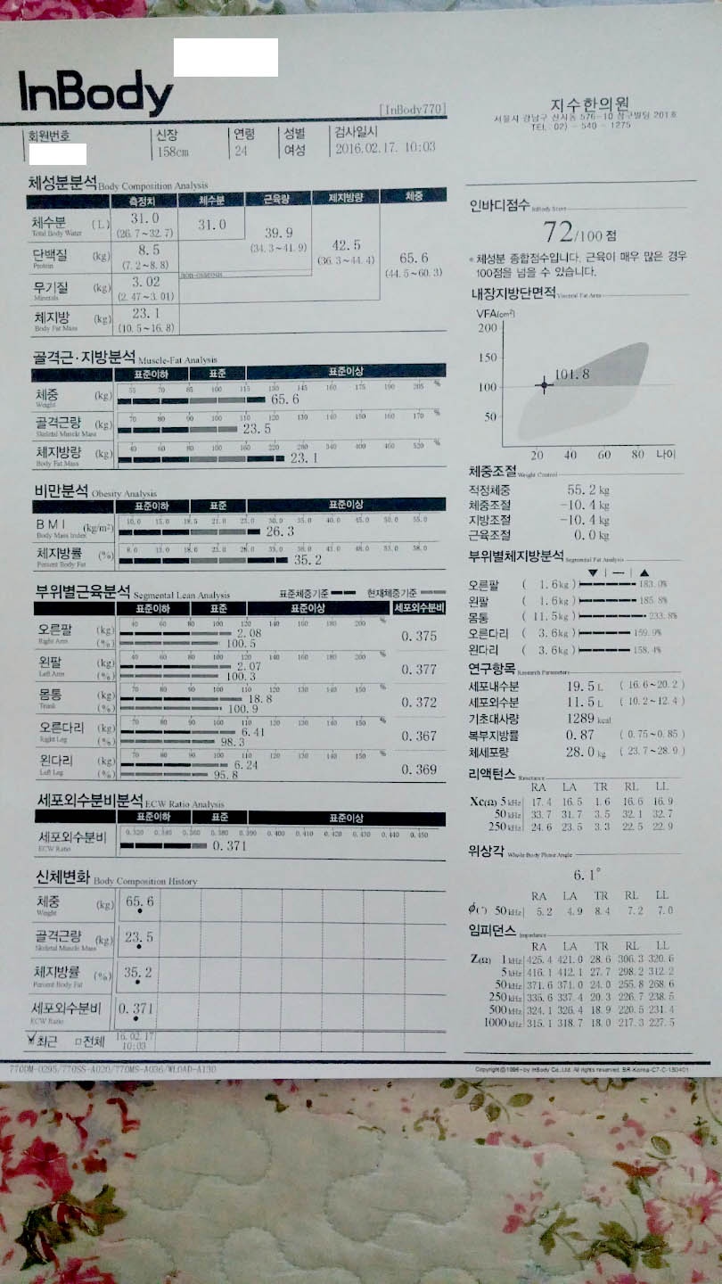 =민디니= 1일차 / 인바디