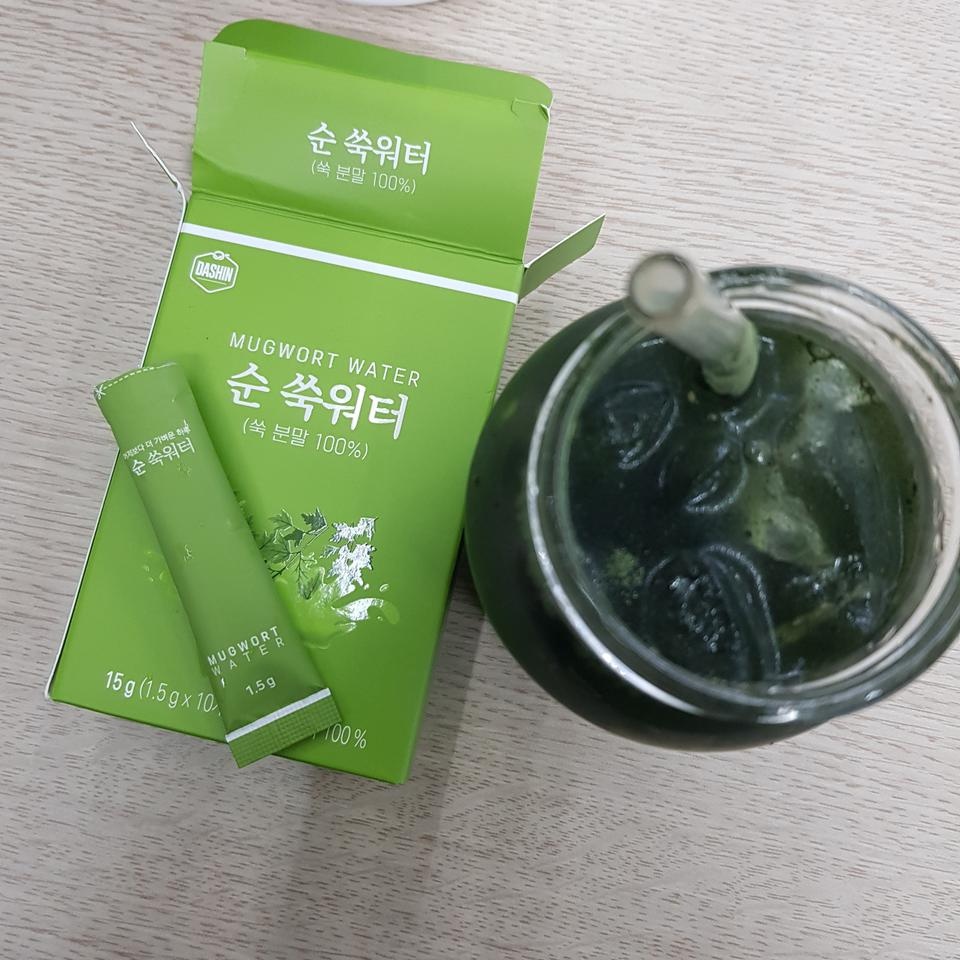 쓰지않은 쑥이고 찬물에 잘 녹아요~