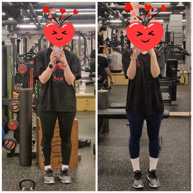 60kg→50kg대로, 4개월간 운동으로 바뀐 비포앤애프터!