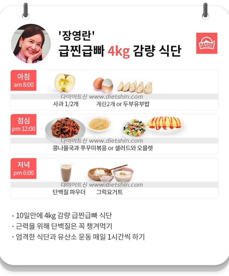 장영란, 10일 만에 4kg 감량한 급찐급빠 식단 대공개!